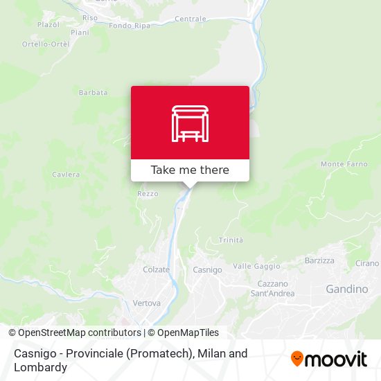 Casnigo - Provinciale (Promatech) map