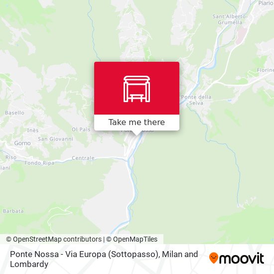 Ponte Nossa - Via Europa (Sottopasso) map