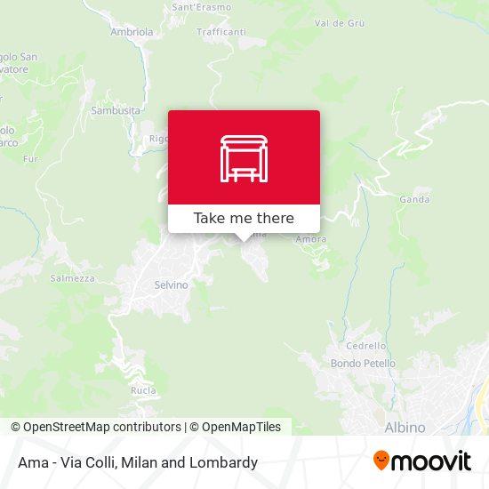 Ama - Via Colli map