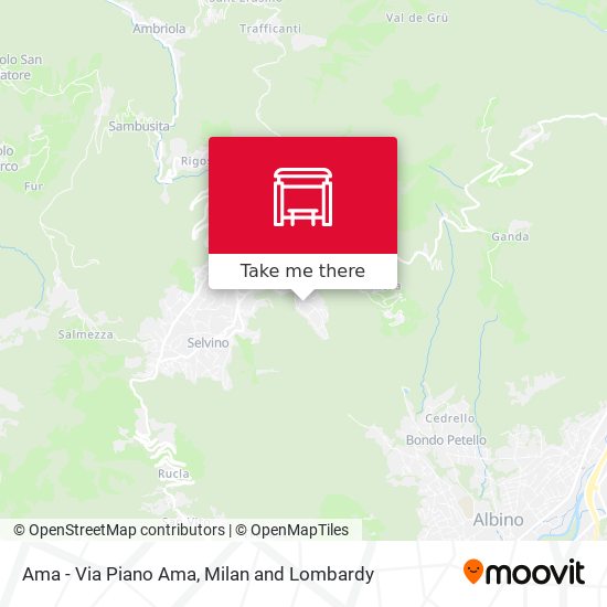 Ama - Via Piano Ama map