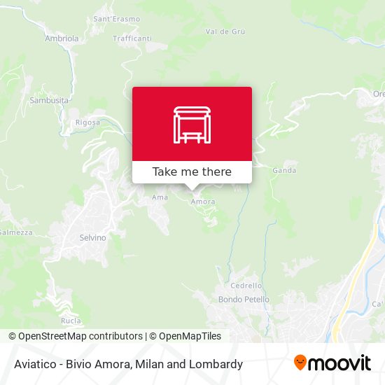 Aviatico - Bivio Amora map