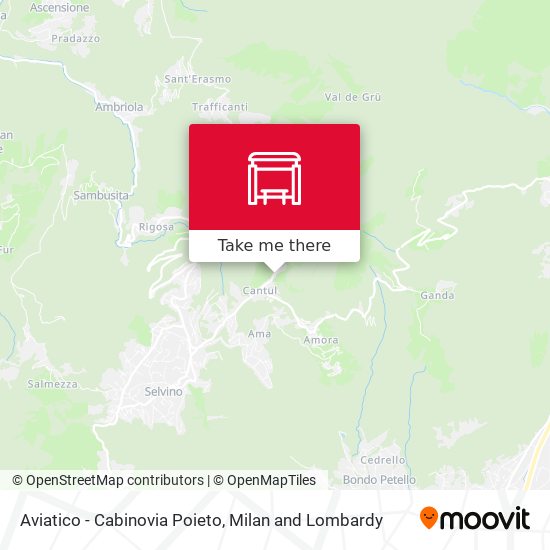 Aviatico - Cabinovia Poieto map