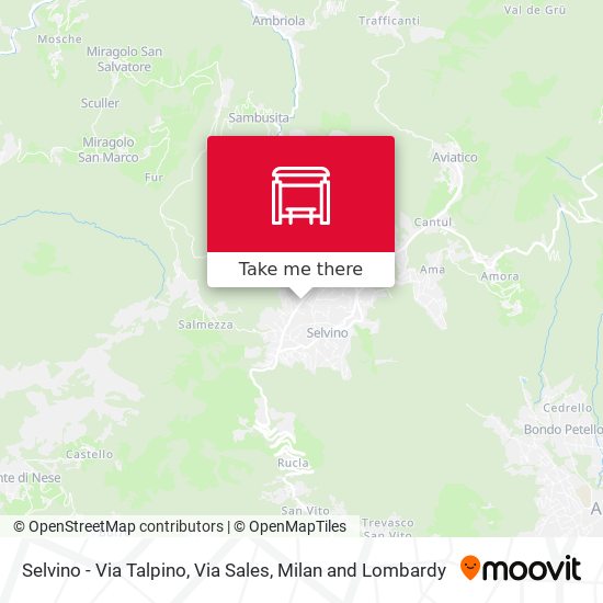 Selvino - Via Talpino, Via Sales map