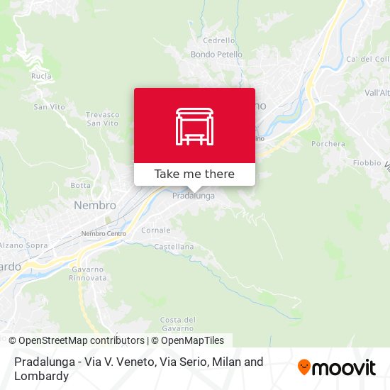 Pradalunga - Via V. Veneto, Via Serio map