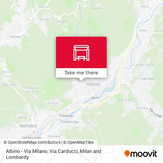 Albino - Via Milano, Via Carducci map