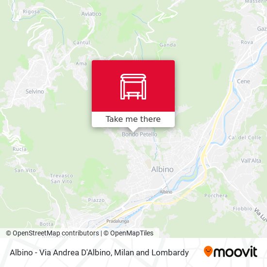 Albino - Via Andrea D'Albino map