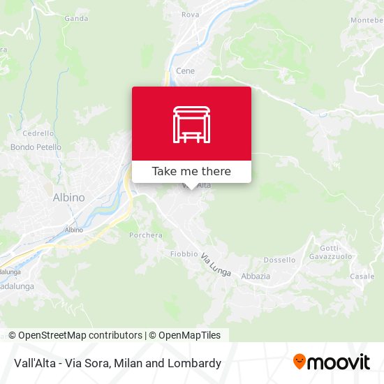 Vall'Alta - Via Sora map
