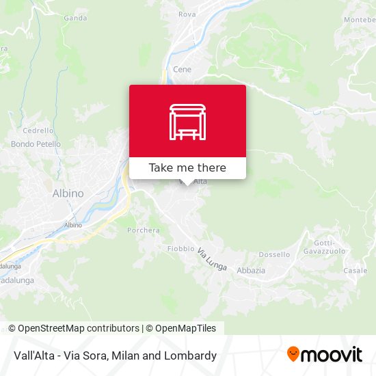 Vall'Alta - Via Sora map