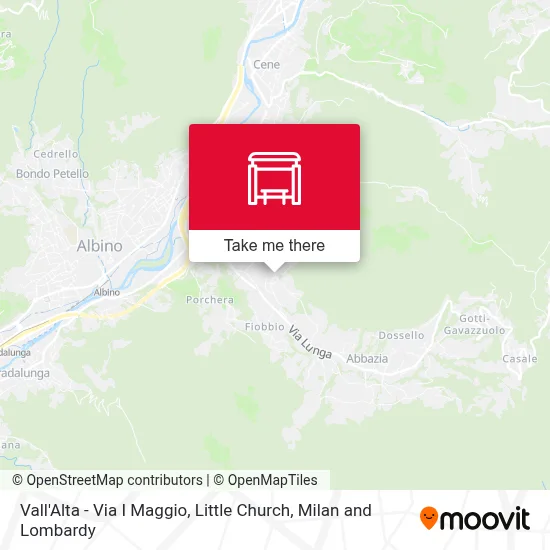 Vall'Alta - Via I Maggio, Little Church map