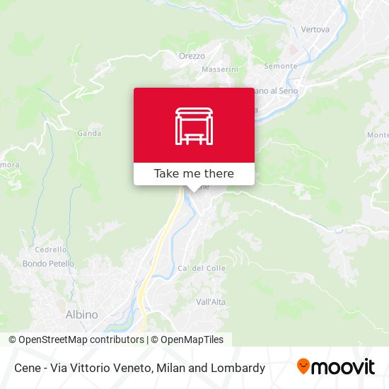 Cene - Via Vittorio Veneto map