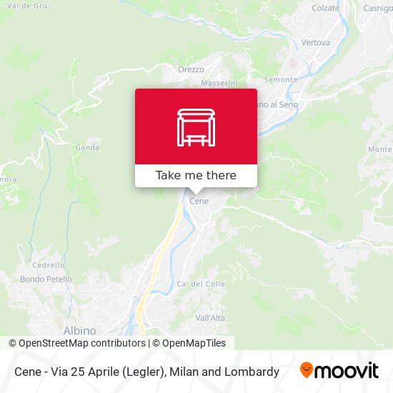 Cene - Via 25 Aprile (Legler) map