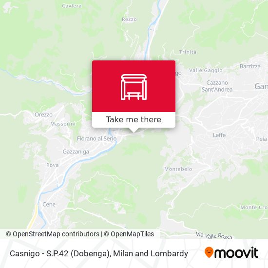 Casnigo - S.P.42 (Dobenga) map
