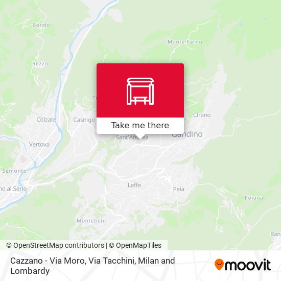 Cazzano - Via Moro, Via Tacchini map