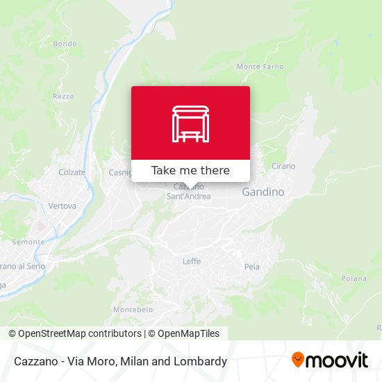 Cazzano - Via Moro map