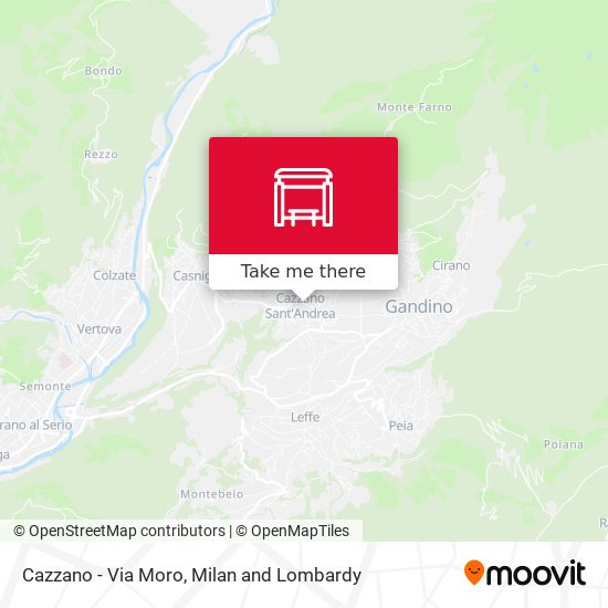 Cazzano - Via Moro map