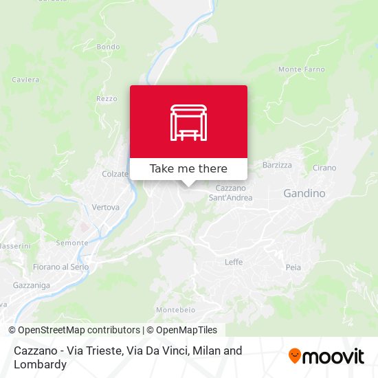 Cazzano - Via Trieste, Via Da Vinci map