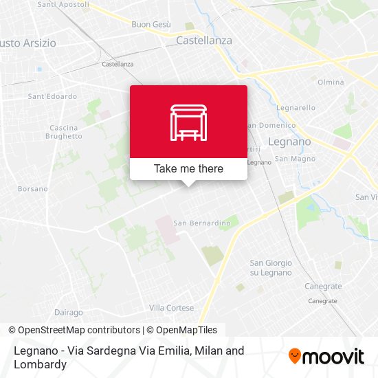 Legnano - Via Sardegna Via Emilia map