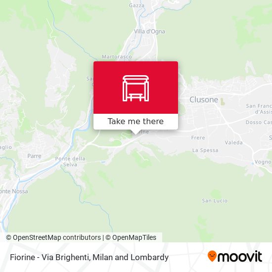 Fiorine - Via Brighenti map