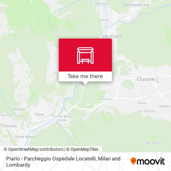 Piario - Parcheggio Ospedale Locatelli map