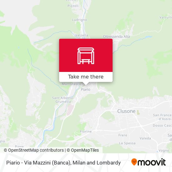 Piario - Via Mazzini (Banca) map