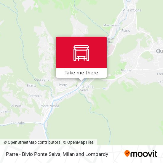 Parre - Bivio Ponte Selva map