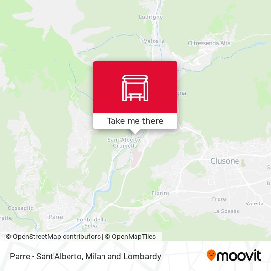 Parre - Sant'Alberto map