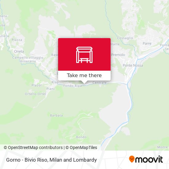 Gorno - Bivio Riso map