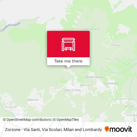 Zorzone - Via Santi, Via Scolari map