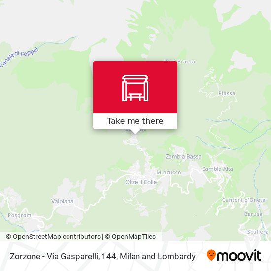 Zorzone - Via Gasparelli, 144 map
