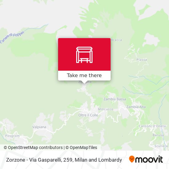 Zorzone - Via Gasparelli, 259 map