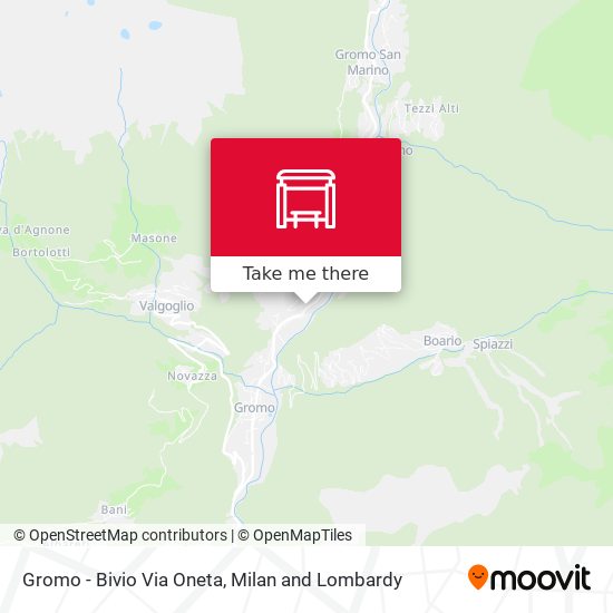 Gromo - Bivio Via Oneta map