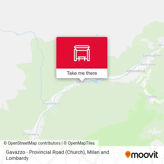Gavazzo - Provincial Road (Church) map