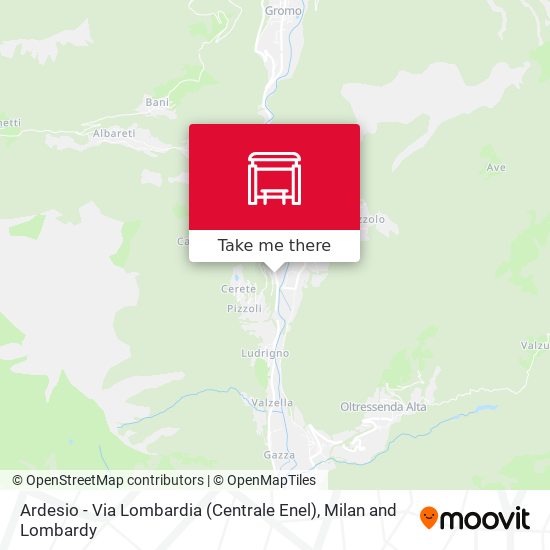 Ardesio - Via Lombardia (Centrale Enel) map