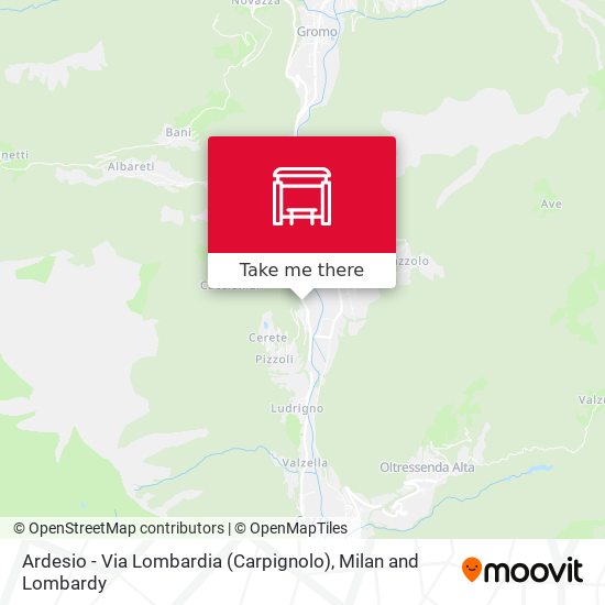 Ardesio - Via Lombardia (Carpignolo) map