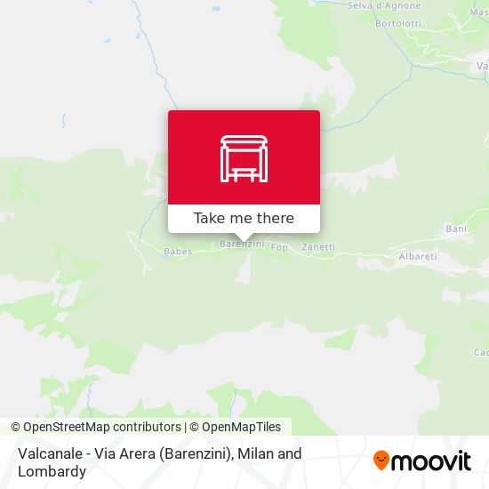Valcanale - Via Arera (Barenzini) map