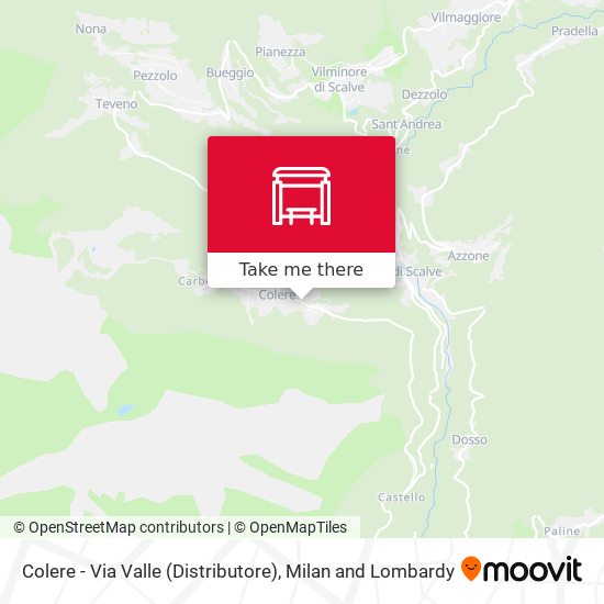 Colere - Via Valle (Distributore) map