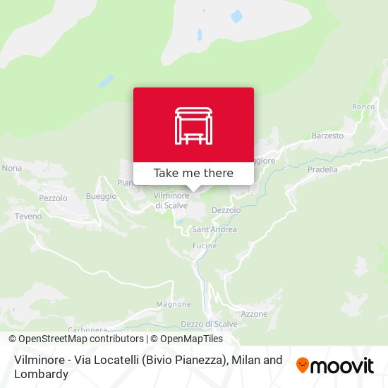 Vilminore - Via Locatelli (Bivio Pianezza) map