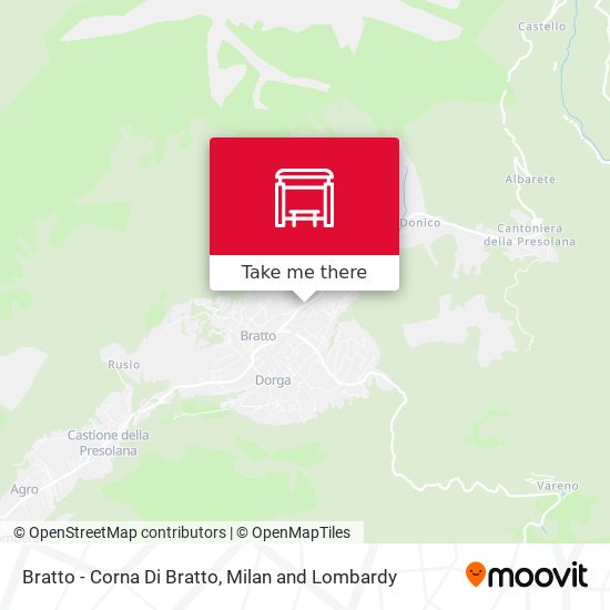 Bratto - Corna Di Bratto map