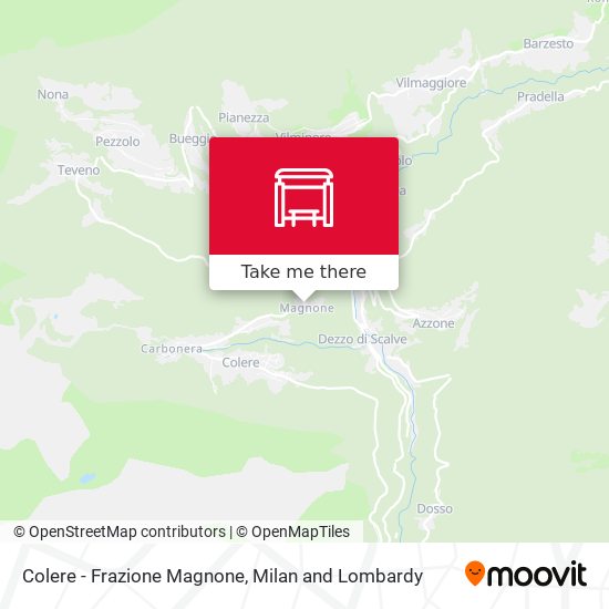 Colere - Frazione Magnone map