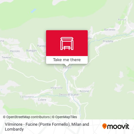 Vilminore - Fucine (Ponte Formello) map