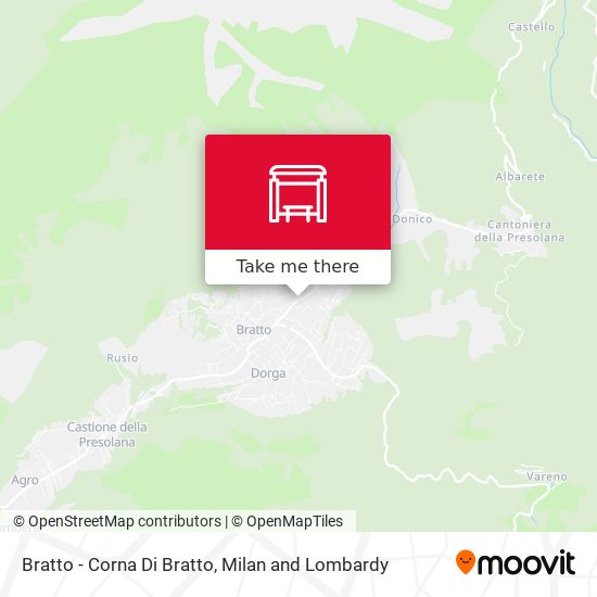 Bratto - Corna Di Bratto map