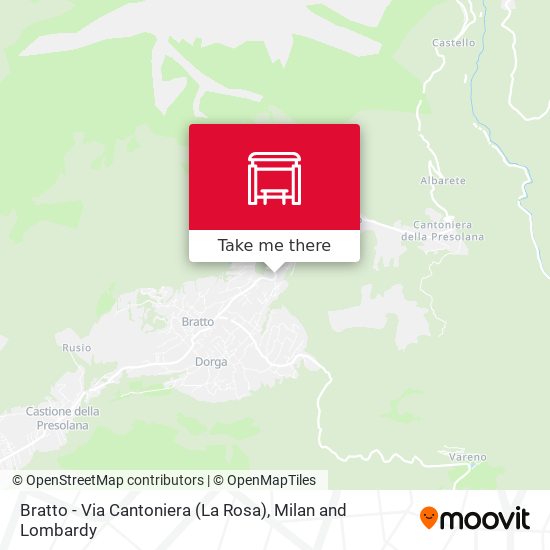Bratto - Via Cantoniera (La Rosa) map