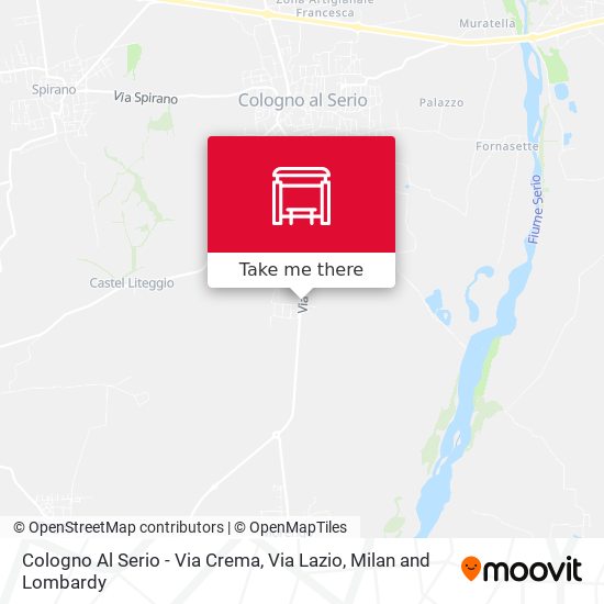 Cologno Al Serio - Via Crema, Via Lazio map