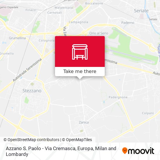 Azzano S. Paolo - Via Cremasca, Europa map