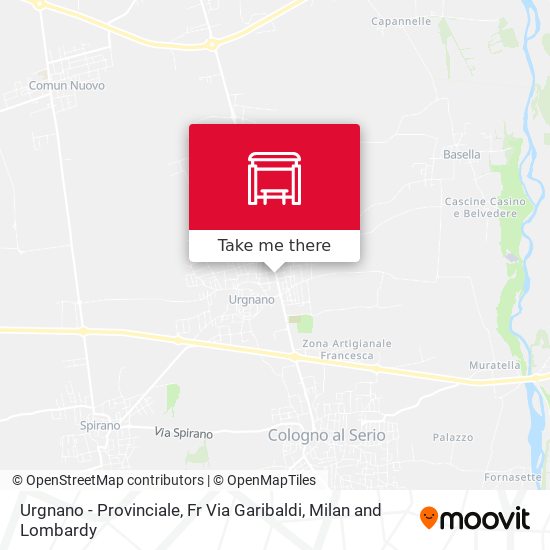 Urgnano - Provinciale, Fr Via Garibaldi map