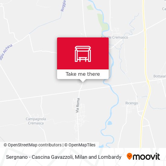 Sergnano - Cascina Gavazzoli map