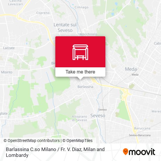 Barlassina C.so Milano / Fr. V. Diaz map