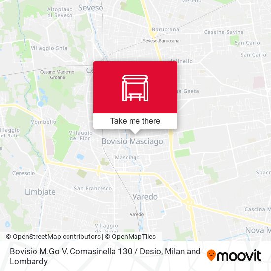 Bovisio M.Go V. Comasinella 130 / Desio map