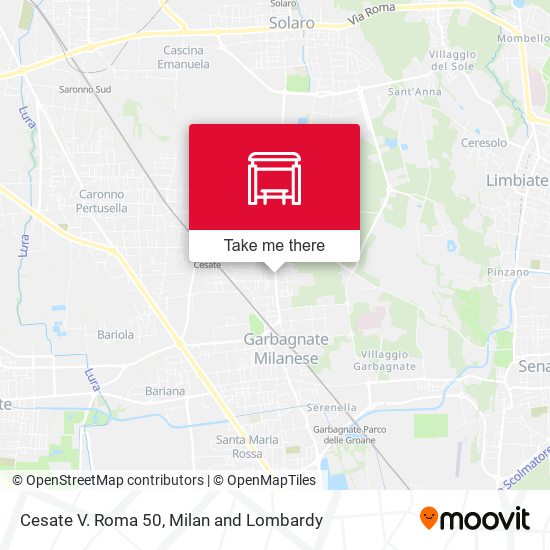 Cesate V. Roma 50 map