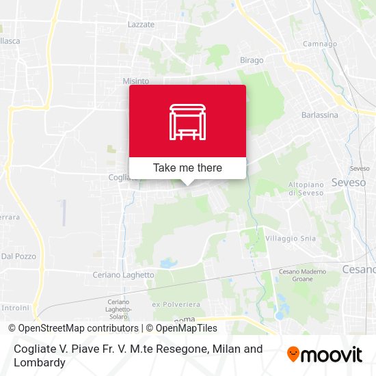 Cogliate V. Piave Fr. V. M.te Resegone map